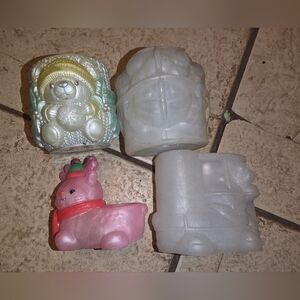 Lot Of 2 Planter Molds For Epoxy Resin Reindeer & Christmas Bear With Sweater